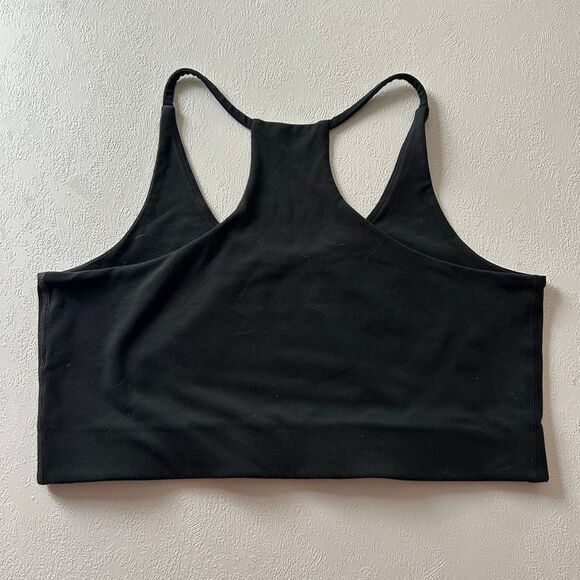 Girlfriend Collective Paloma Racerback Sports Bra Black Size Medium | Sustainabl - Picture 2 of 5